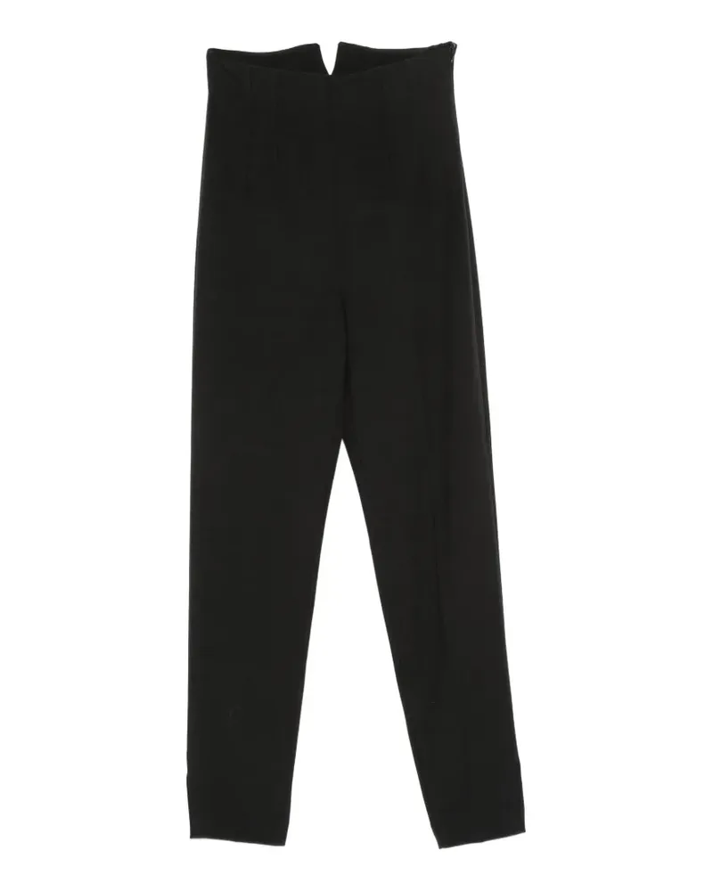 Emporio Armani Schmale Hose mit V-Ausschnitt - Schwarz Schwarz