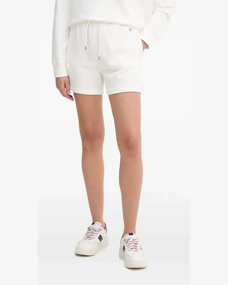 Gant Shield drawstring-waist logo-embroidered shorts - Weiß Weiß