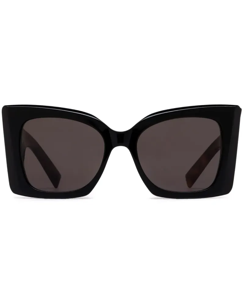 Saint Laurent Blaze Sonnenbrille mit Oversized-Gestell - Schwarz Schwarz