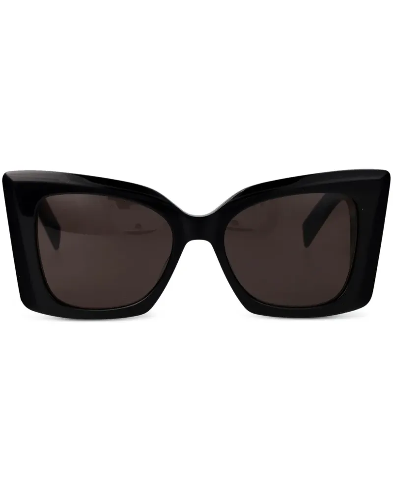 Saint Laurent Blaze Sonnenbrille mit Oversized-Gestell - Schwarz Schwarz