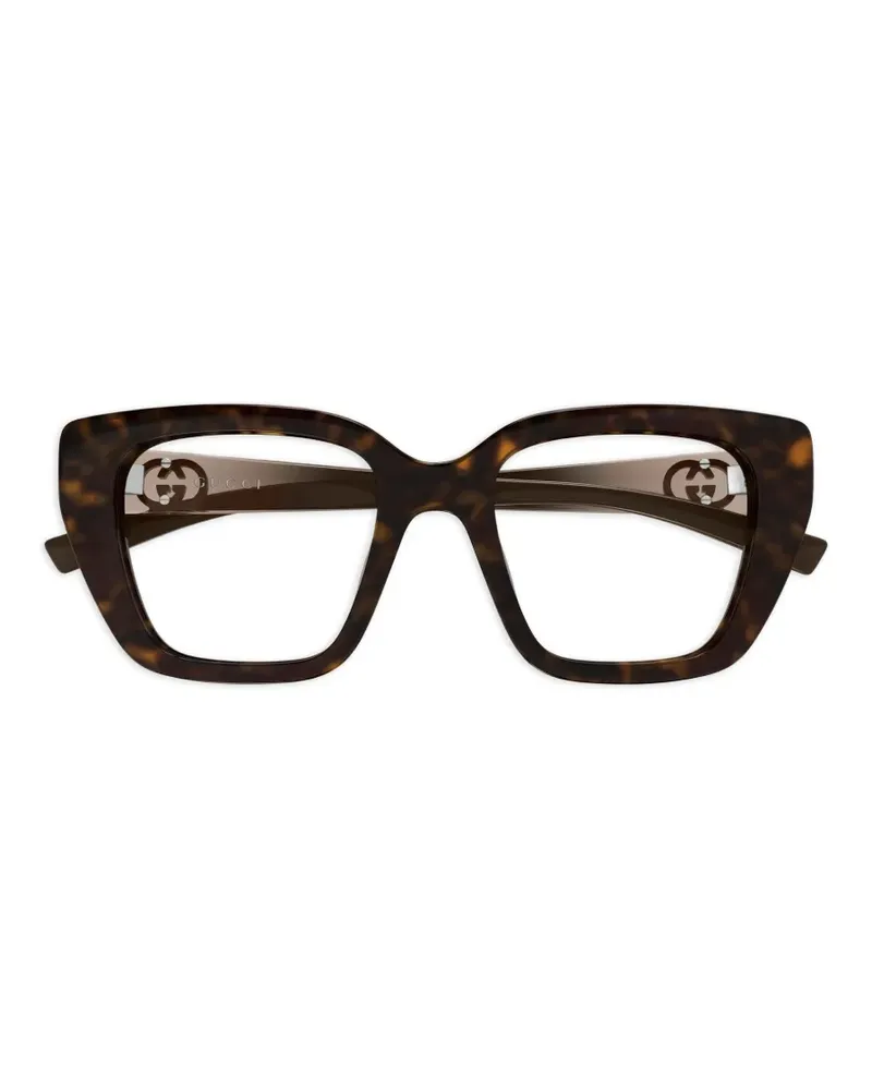 Gucci square-frame Interlocking G glasses - Braun Braun