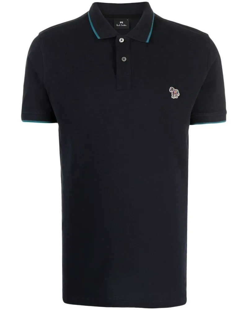 Paul Smith Poloshirt mit Logo-Stickerei Schwarz