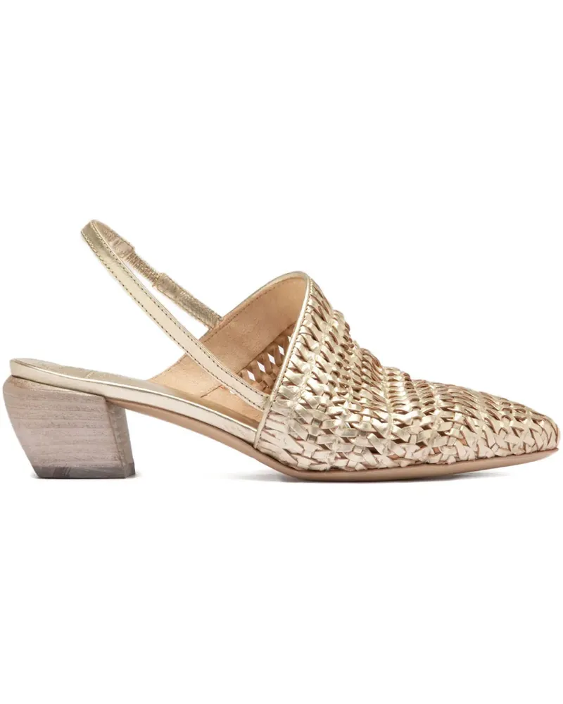 Officine Creative Italia Gewebte Slingback-Mules 50mm - Braun Braun
