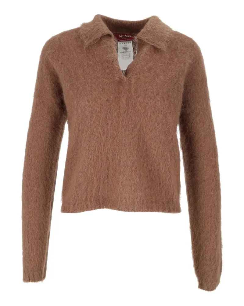 Max Mara Gebürsteter Strickpullover - Braun Braun