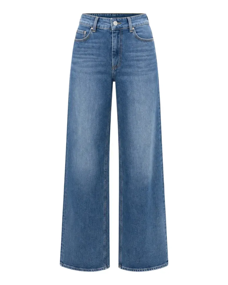 Paige High-Waist-Jeans mit weitem Bein - Blau Blau