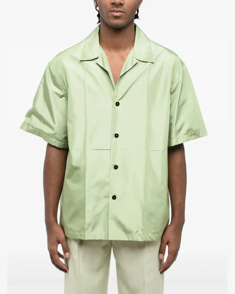 Jil Sander Hemd mit Kontrasteinsätzen - Grün Grün