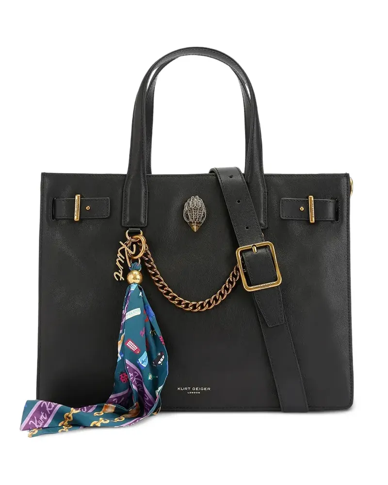 Kurt Geiger Tote Bag mit Adler-Verzierung - Schwarz Schwarz