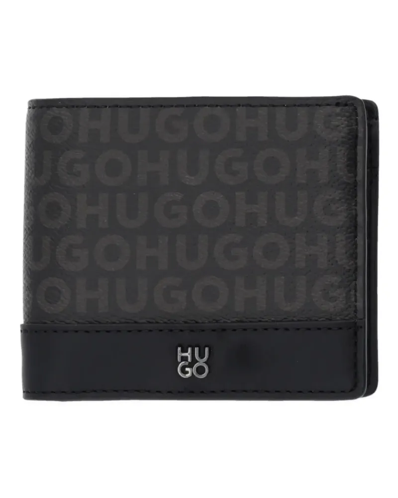 HUGO BOSS logo print wallet - Schwarz Schwarz