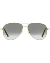 Jimmy Choo Sansa Pilotenbrille Gold