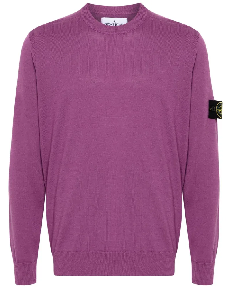 Stone Island Pullover mit Kompass-Patch - Violett Violett