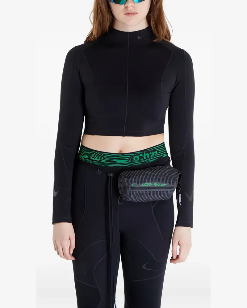 Nike x Off-White™ Langarmshirt mit Stehkragen - Schwarz Schwarz