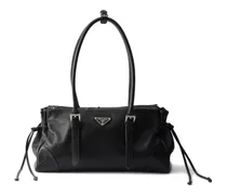 Mittelgroßer Bonnie Tote Bag aus Leder - Schwarz