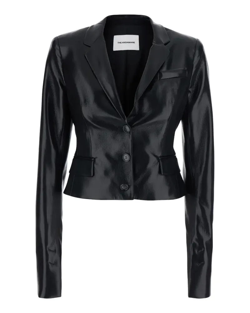 ANDAMANE Zefira cropped jacket - Schwarz Schwarz