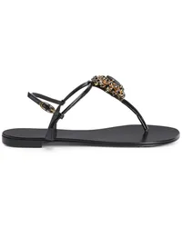 Giuseppe Zanotti Sandalen mit Kristallen Schwarz