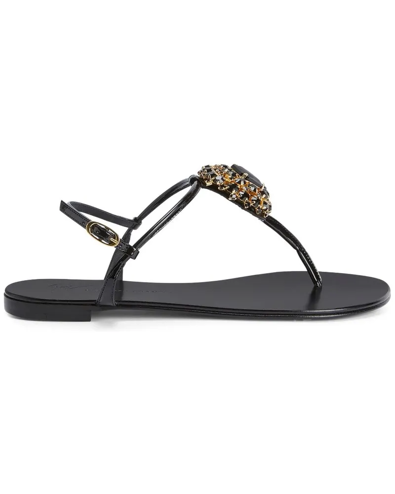 Giuseppe Zanotti Sandalen mit Kristallen - Schwarz Schwarz