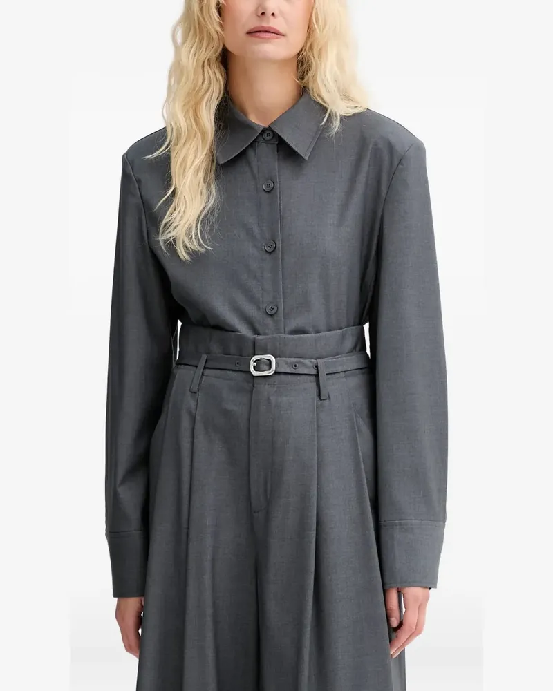 Isabelle Blanche Hemd mit klassischem Kragen - Grau Grau