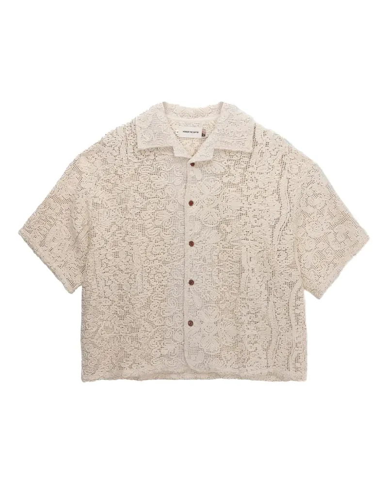 Honor The Gift Mind Maze crochet shirt - Nude Nude