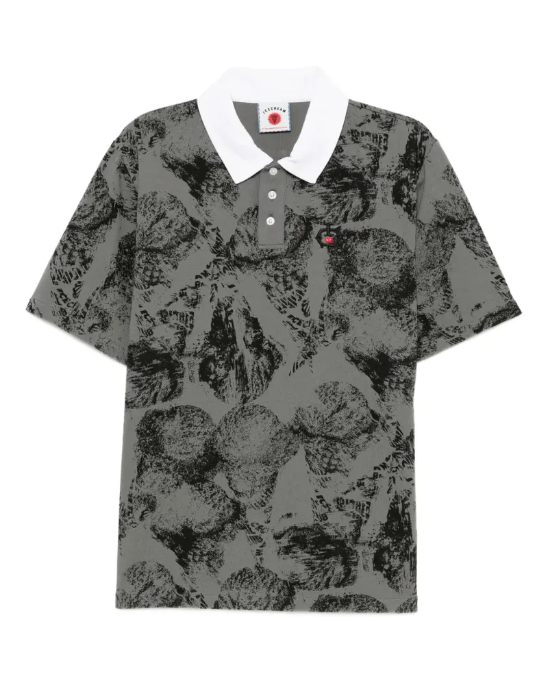 ICECREAM cone-stamp polo shirt - Grau Grau