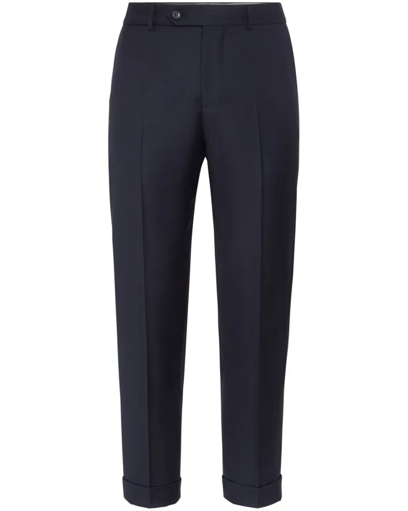 Brunello Cucinelli mid-rise tailored trousers - Blau Blau
