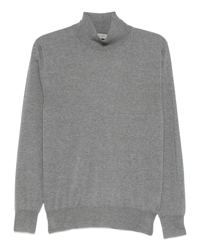 Canali Pullover mit Rollkragen - Grau Grau