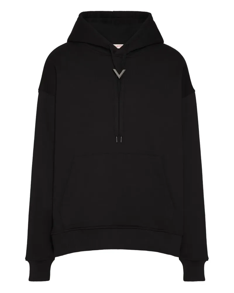 Valentino Garavani Hoodie mit V-Detail - Schwarz Schwarz