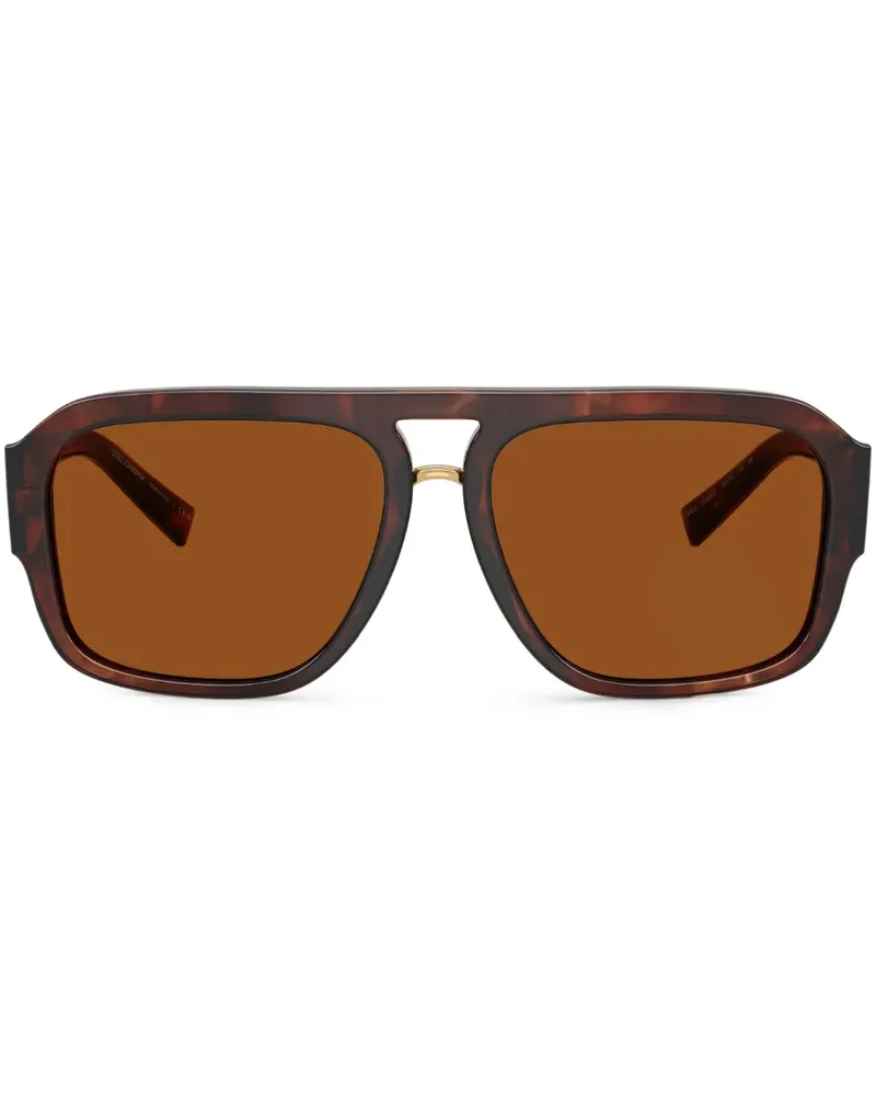 Dolce & Gabbana DG Crossed Pilotenbrille - Braun Braun