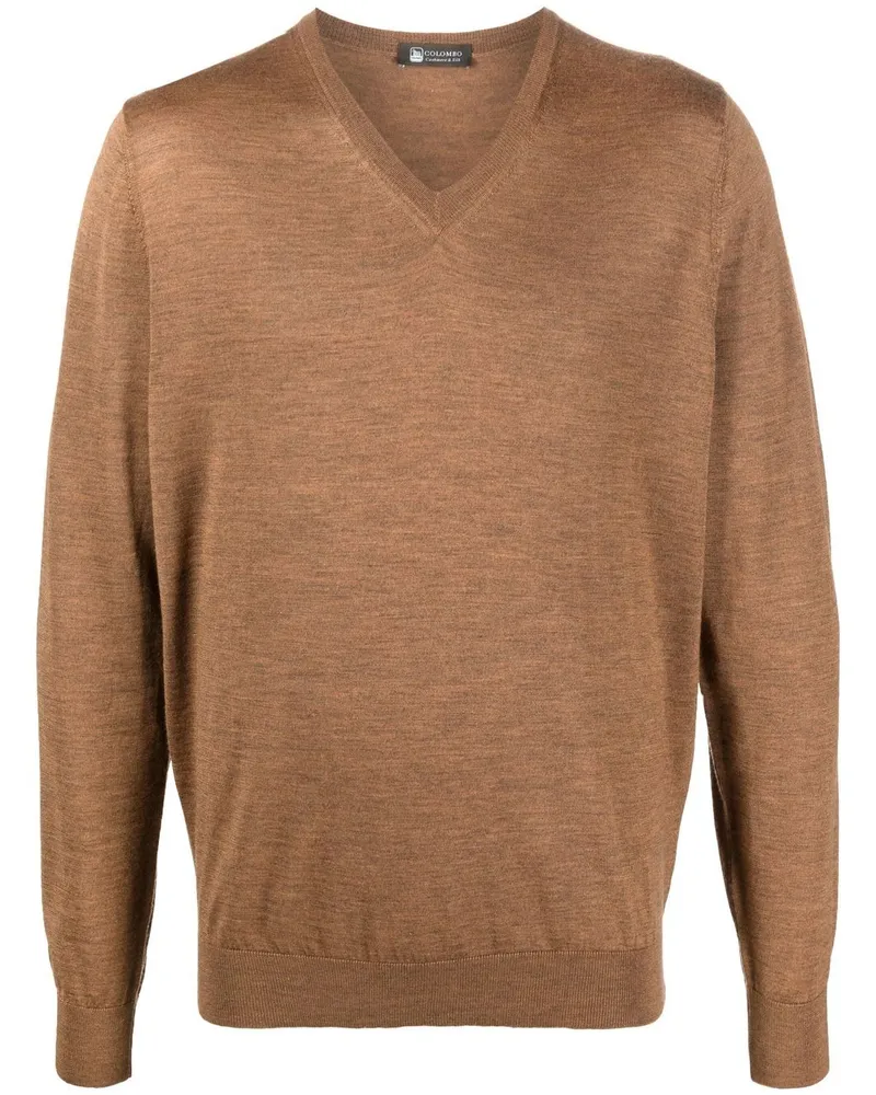 Colombo Schmaler Kaschmirpullover - Braun Braun