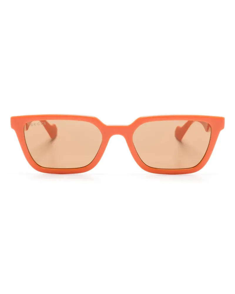 Gucci Sonnenbrille mit eckigem Gestell - Orange Orange