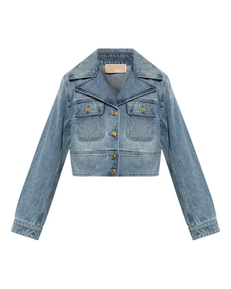 Michael Kors Cropped-Jacke mit Knöpfen - Blau Blau