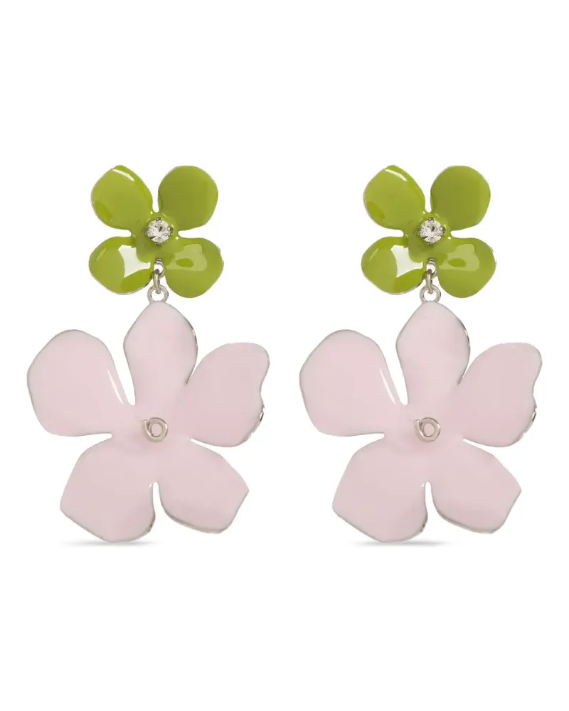 Marni Hängeohrringe im Blumendesign - Rosa Rosa