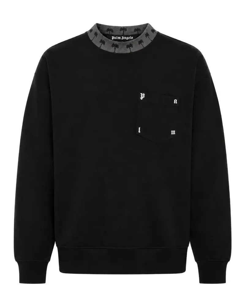 Palm Angels Palm rib regular crew sweatshirt - Schwarz Schwarz