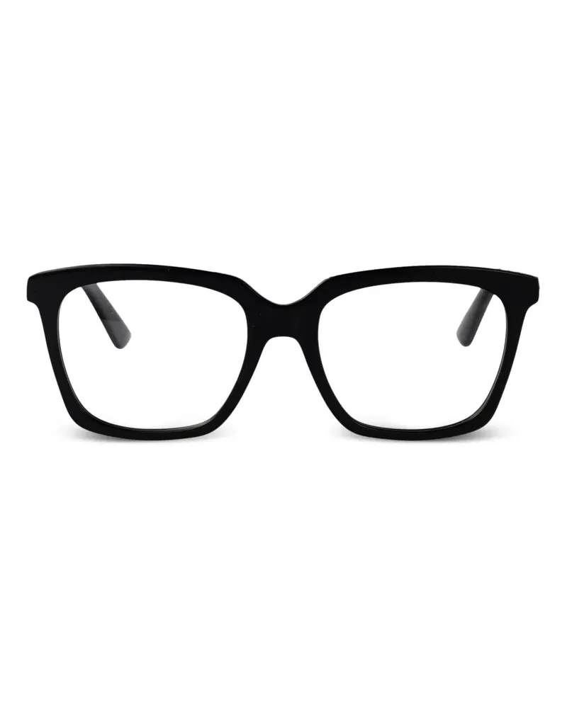 Alexander McQueen Brille mit eckigem Gestell - Schwarz Schwarz