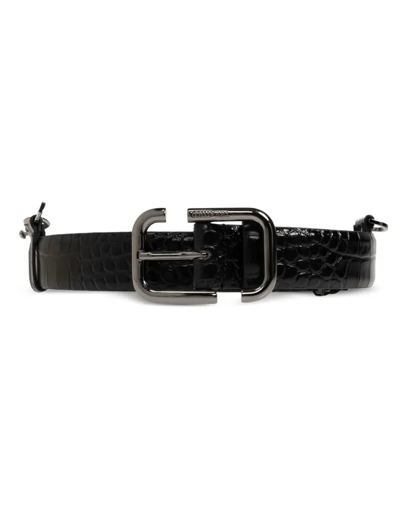 ATTICO crocodile-effect chain-detail belt - Schwarz Schwarz
