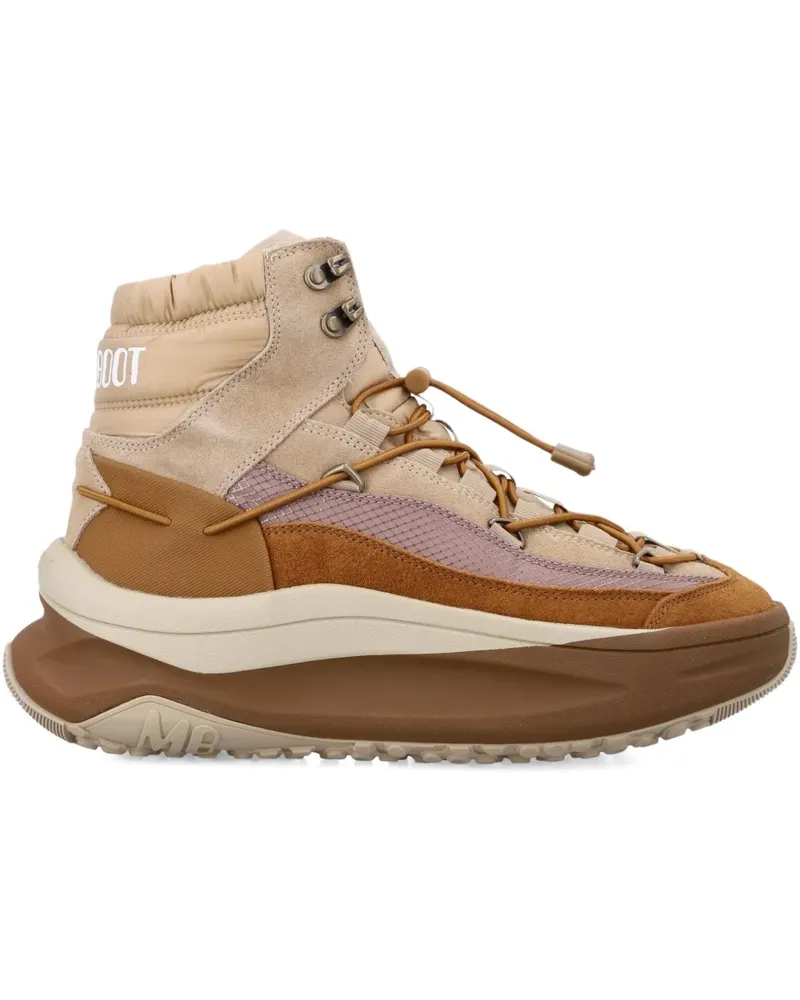 Moon Boot lace-up sneakers - Nude Nude