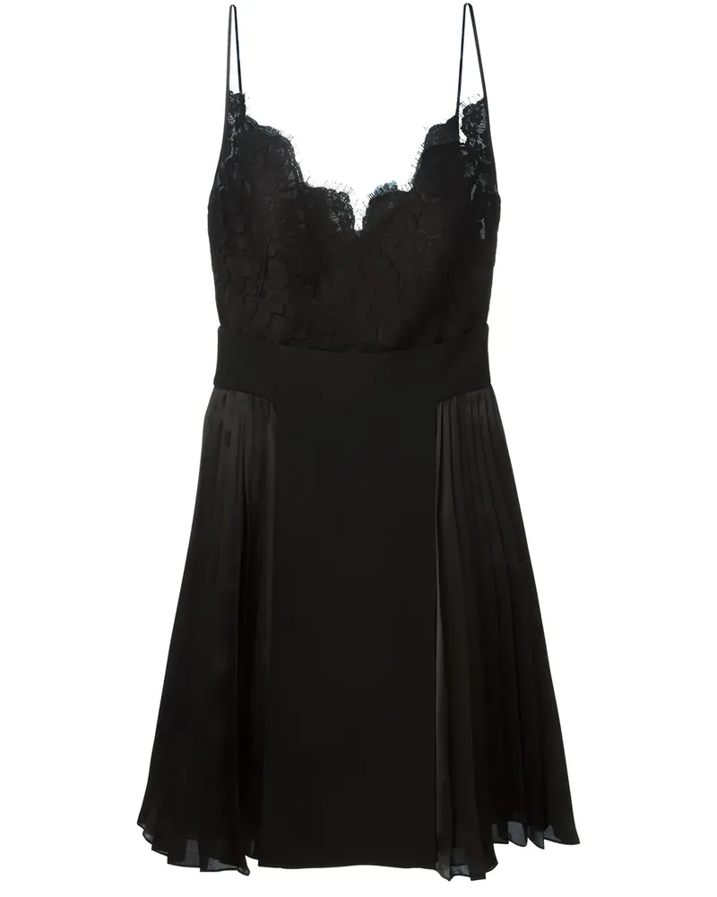 Givenchy Kleid mit floralem Spitzeneinsatz - Schwarz Schwarz