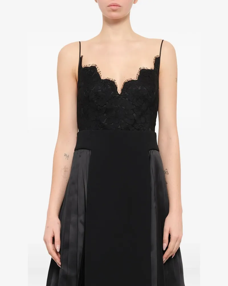 Givenchy Kleid mit floralem Spitzeneinsatz - Schwarz Schwarz