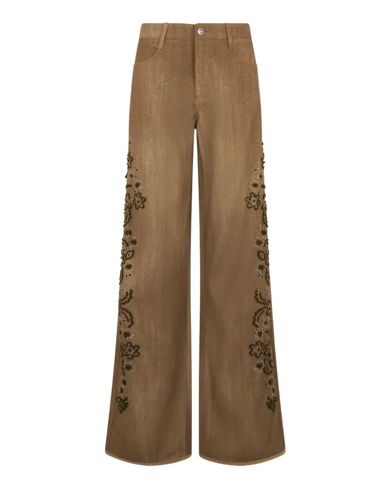 Ermanno Scervino Hose mit Stickerei - Braun Braun