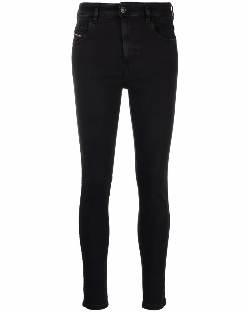 Diesel Slandy High Super-Skinny-Jeans - Schwarz Schwarz