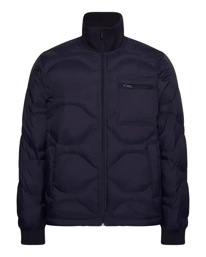 Calvin Klein quilted-finish zip-up jacket - Blau Blau