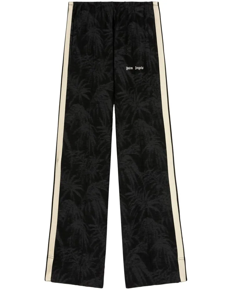 Palm Angels Jogginghose aus Palmen-Jacquard - Schwarz Schwarz