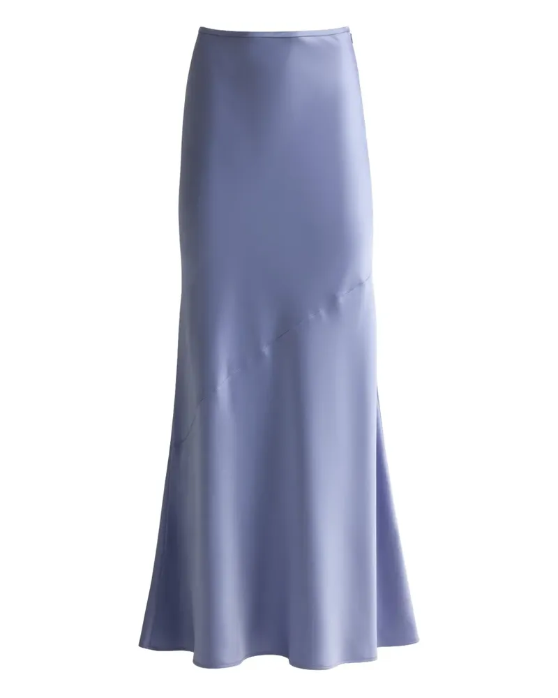 ST. JOHN Maxirock mit Diagonalschnitt - Blau Blau