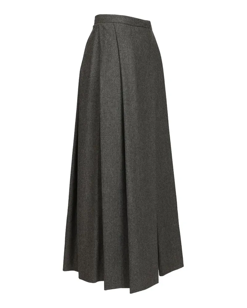 Emporio Armani pleated wool-blend skirt - Grau Grau