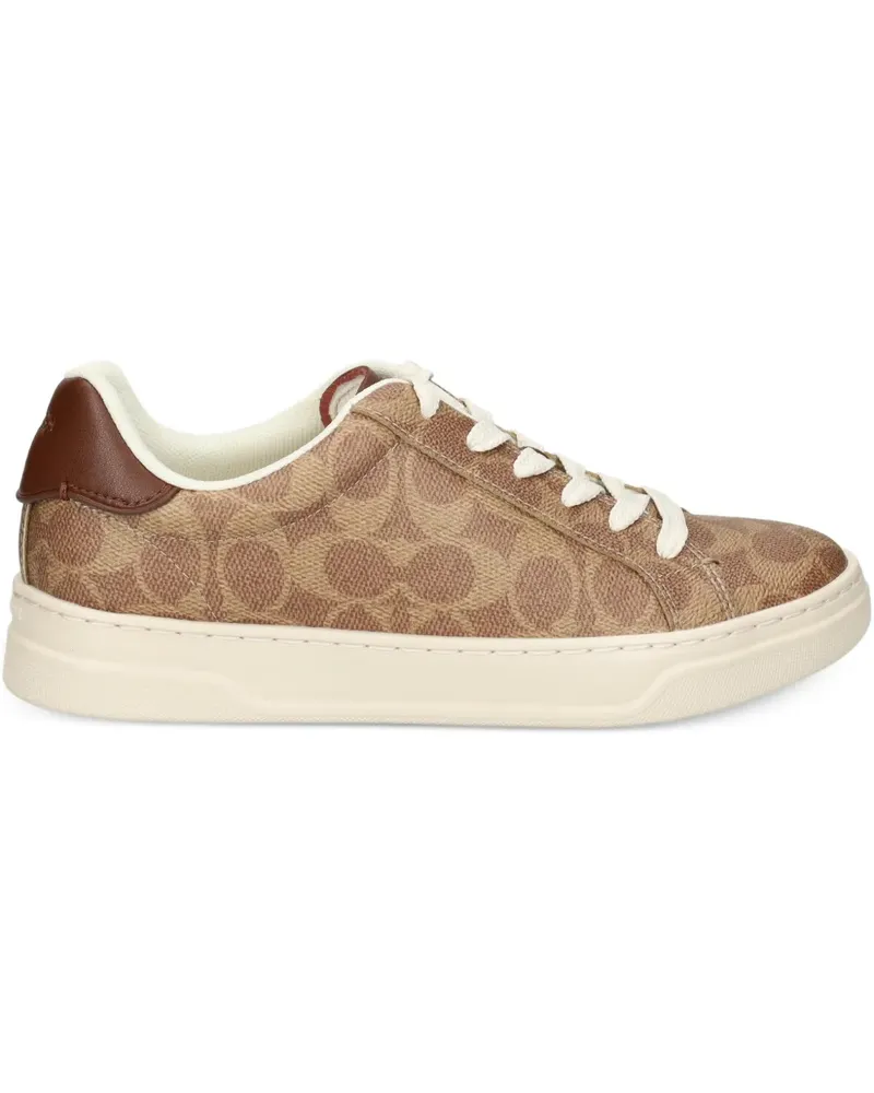 Coach High Line monogram sneakers - Nude Nude
