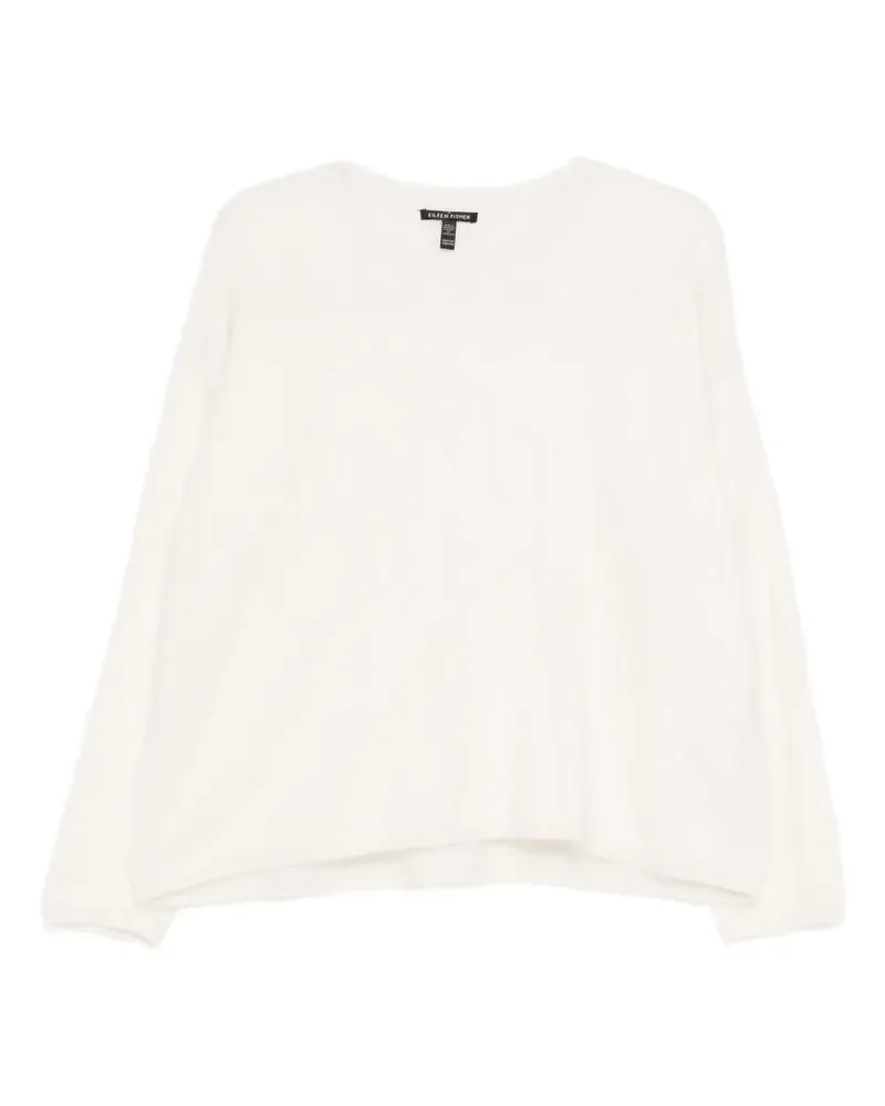 Eileen Fisher Langärmeliger Pullover - Weiß Weiß