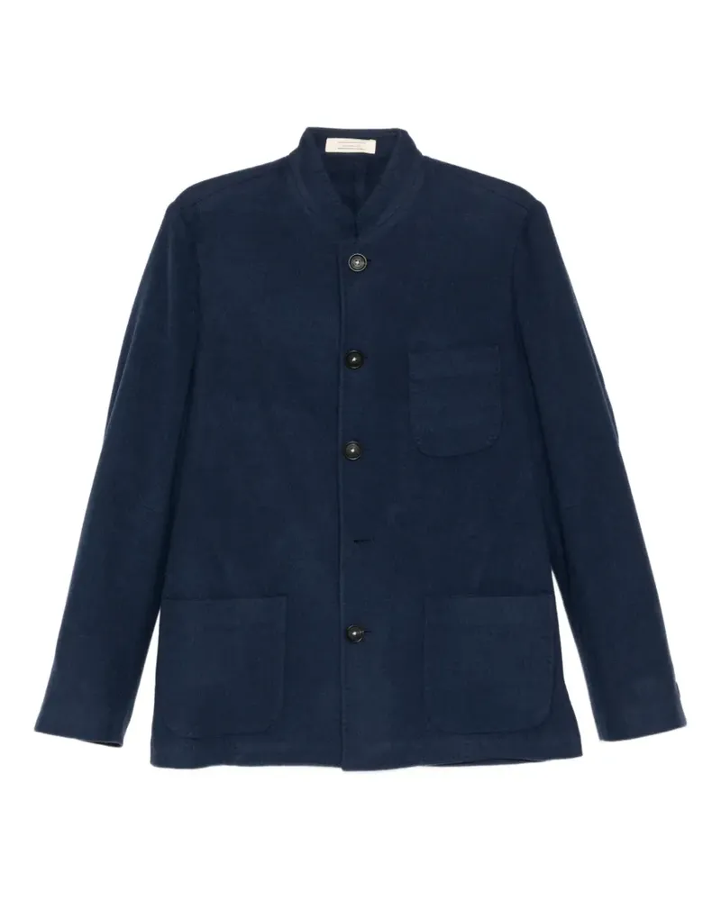 Massimo Alba BALI Virgin wool guru collar jacket - Blau Blau