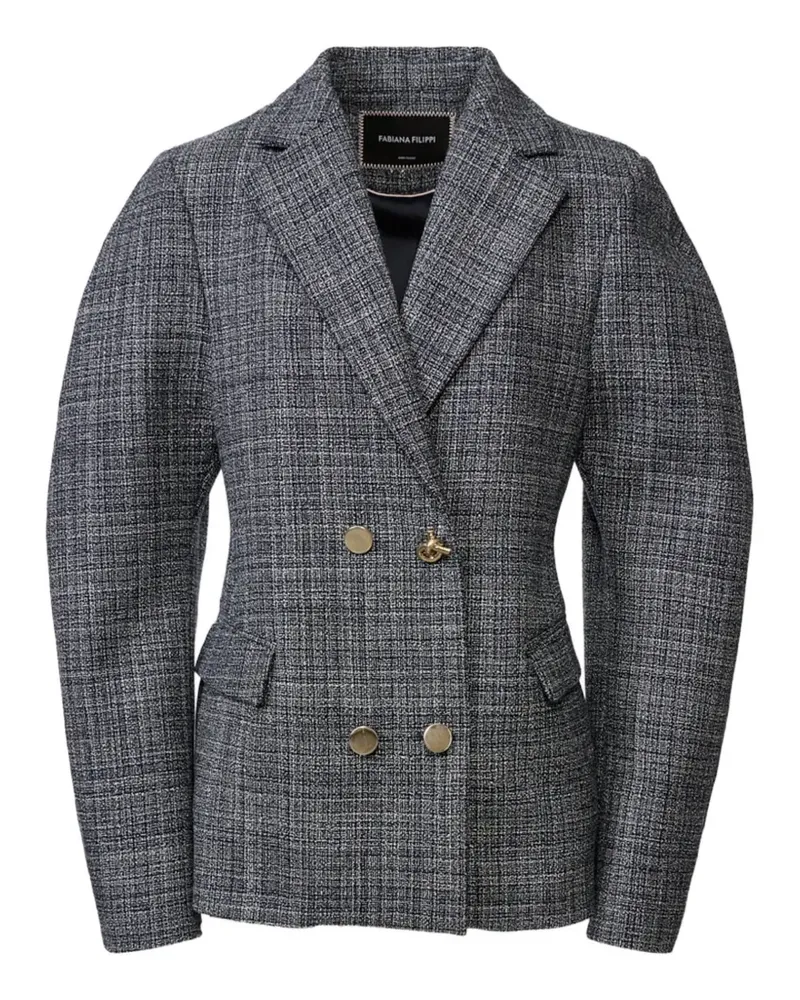 Fabiana Filippi Doppelreihige Tweed-Jacke - Grau Grau