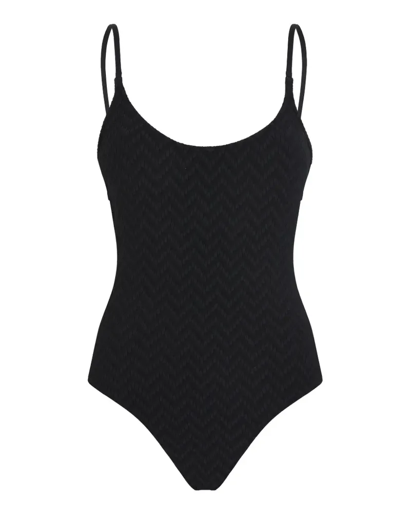 Vilebrequin chevron-jacquard swimsuit - Schwarz Schwarz