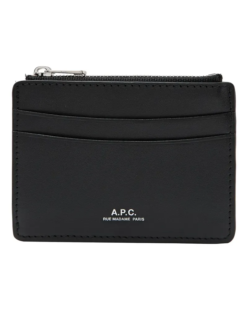 A.P.C. Kartenetui mit Reißverschluss - Schwarz Schwarz