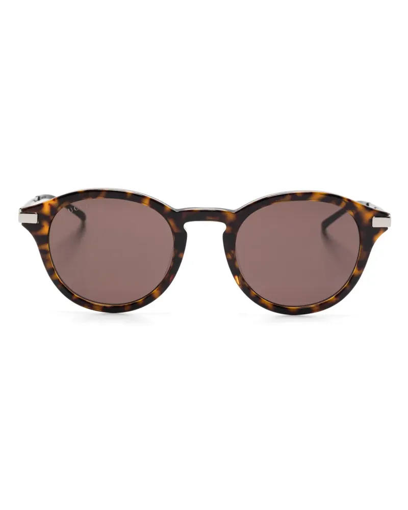 Gucci Sonnenbrille mit rundem Gestell - Braun Braun