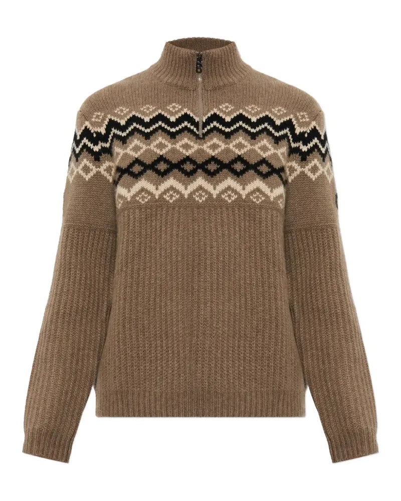 Bogner Ludi Pullover mit Intarsien-Muster - Braun Braun